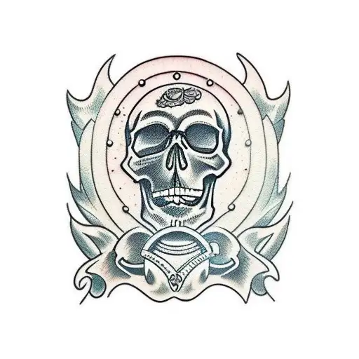 skull and weld tattoo design idea