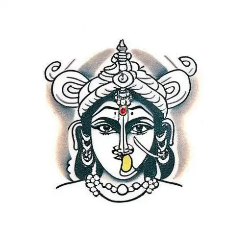 krishna and radha tattoo design idea