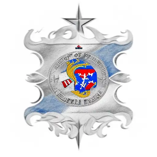 republic of panama  flag tattoo design idea