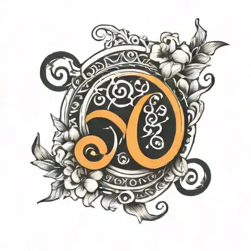 cresent with tamil letter A tattoo design idea