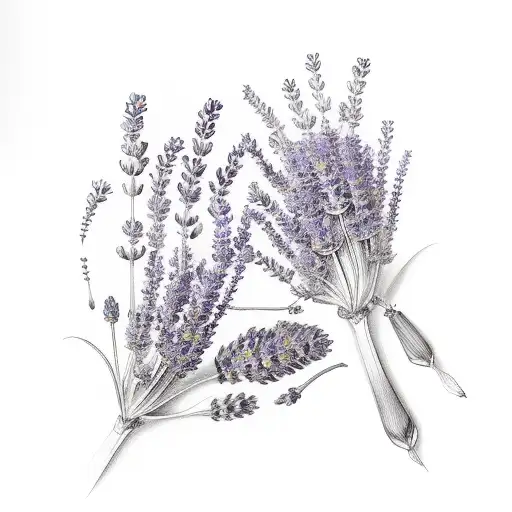 Lavender tattoo design idea