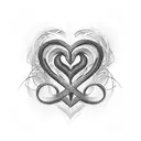 Robert name Infinity heart Symbol tattoo design idea