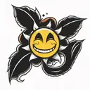 nirvana smiley face tattoo tattoo design idea