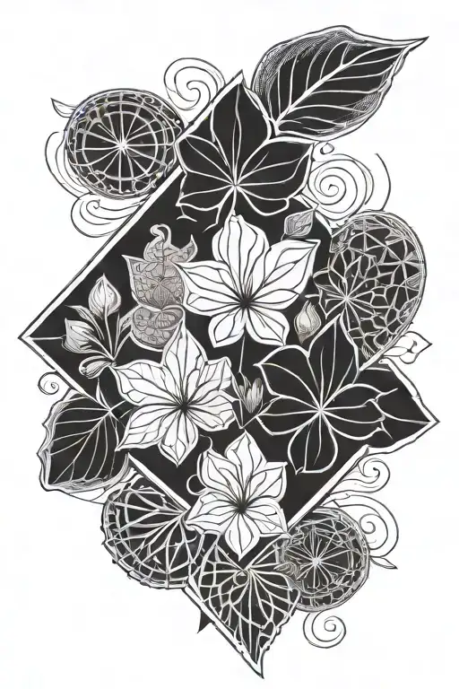 cards four leaf colver  tattoo design idea