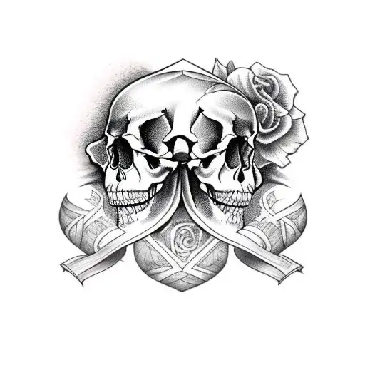 hourglass with skull tattoo design idea