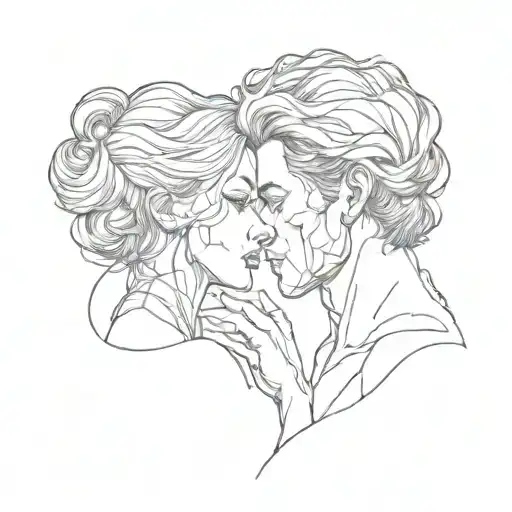 deep thinker and hard lover tattoo design idea