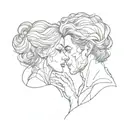 deep thinker and hard lover tattoo design idea