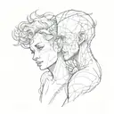 deep thinker and hard lover tattoo design idea