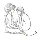 deep thinker and hard lover  tattoo design idea