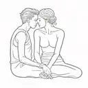 deep thinker and hard lover  tattoo design idea