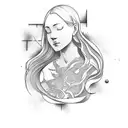 piano with marble  tattoo design idea