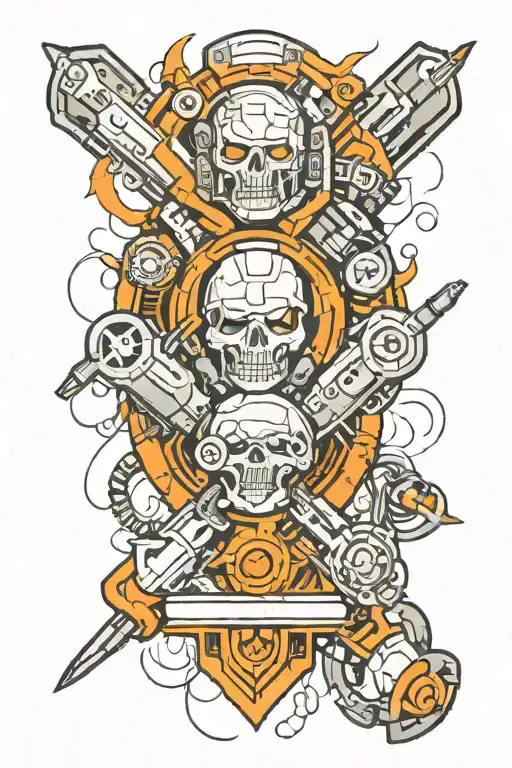  Brotherhood of steel tattoo design idea