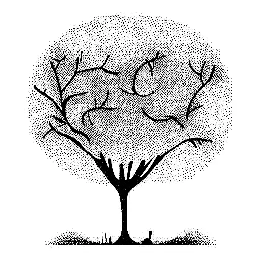 Apple tree tattoo design idea