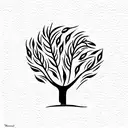 Apple tree tattoo design idea