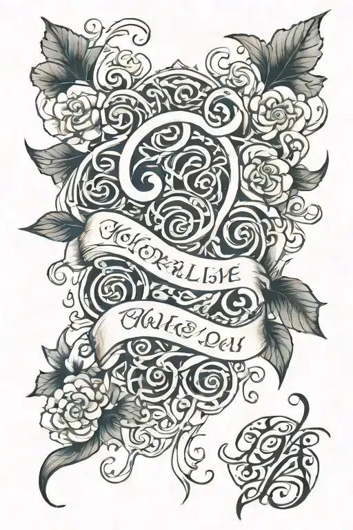 poem written in elegant calligraphy tattoo design idea