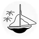 sailing boat with the mast as a tree, meaning freedom, in an environmental sustainability idea tattoo design idea