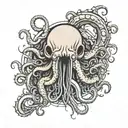 hole with eldritch tentacles coming out  tattoo design idea