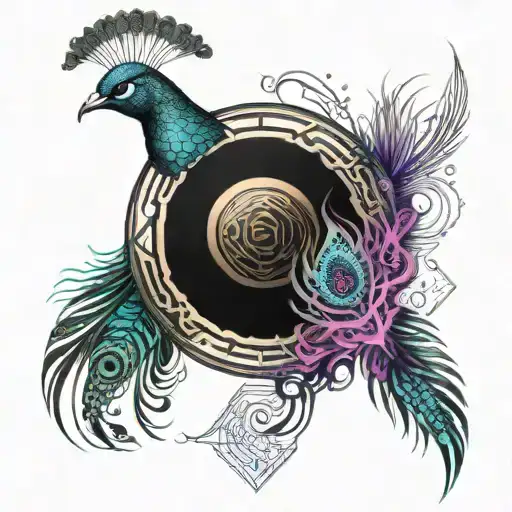 Peacock feather tattoo design idea