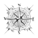 compass and anchor tattoo design idea