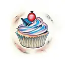 cupcake  tattoo design idea