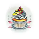cupcake  tattoo design idea