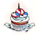 cupcake  tattoo design idea
