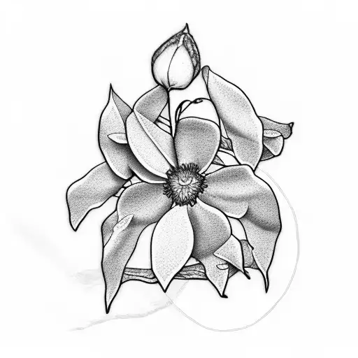 dogwood flower, redbud flower and cherry tree flower  tattoo design idea