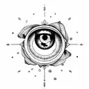 eye o'clock rose time  tattoo design idea