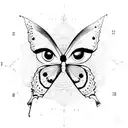 eye o'clock butterfly  tattoo design idea