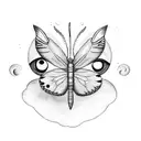 eye o'clock butterfly  tattoo design idea