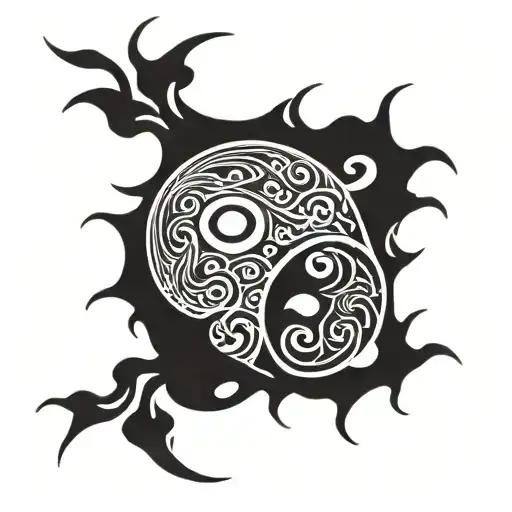 yin yang rip brother that love tattoo design idea