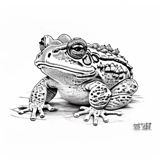 toad tattoo design idea