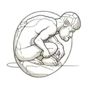 sissyphus pushing the boulder tattoo design idea