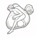 sissyphus pushing the boulder tattoo design idea