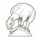 sissyphus pushing the boulder tattoo design idea