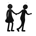 mother and son walk on the fair tattoo design idea