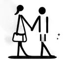 mother and son walk on the fair tattoo design idea