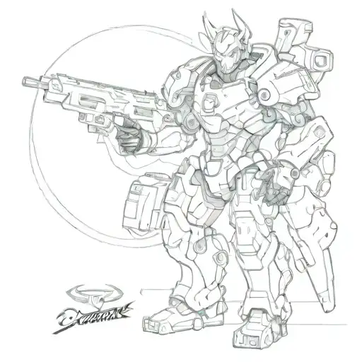 Overwatch video game sigma.  tattoo design idea