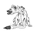 a hyena tattoo design idea