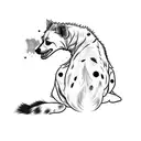 a hyena tattoo design idea