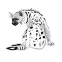 a hyena tattoo design idea