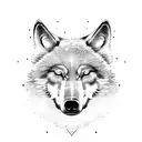 the wolf kills the bear cub tattoo design idea