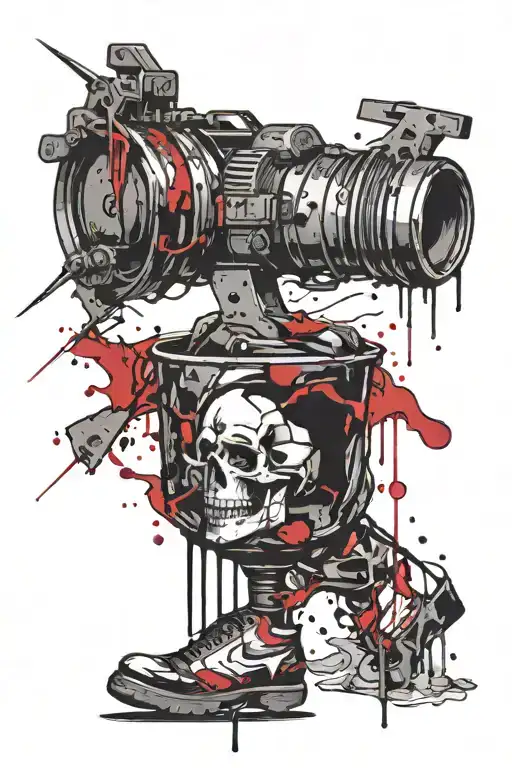 spilled holy grail tattoo design idea