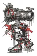 spilled holy grail tattoo design idea
