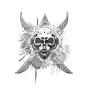 Crow key from resident evil 7 game tattoo design idea