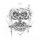 Crow key from resident evil 7 game tattoo design idea