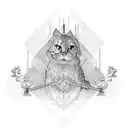 happiness over history tattoo design idea