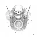 happiness over history tattoo design idea