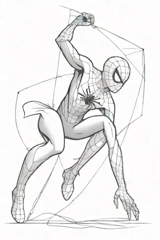 Spider-Man catching gwen from the amazing spiderman 2 tattoo design idea