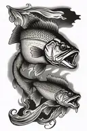 bass fishing   tattoo design idea
